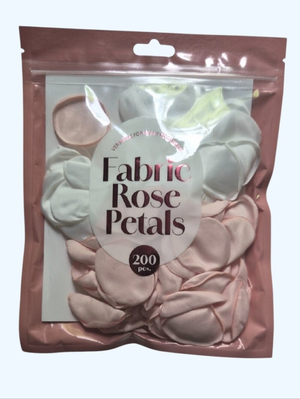 Fabric Rose Petals Pink And White 200 Pieces-OS